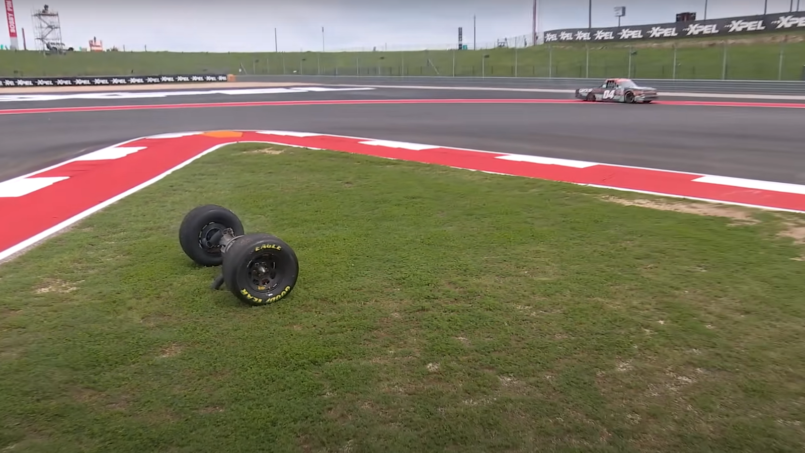 Detached NASCAR rear axle